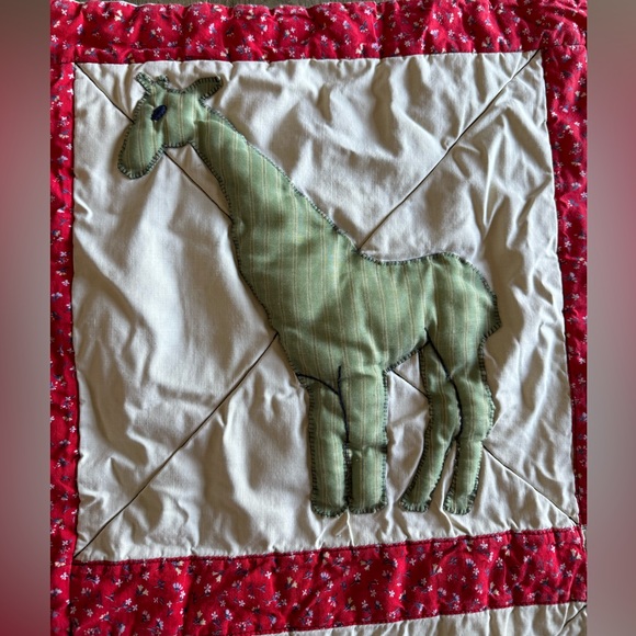 Vintage Handmade Custom Made Baby Animal Quilt Blanket Retro 45”x60” - Picture 11 of 16